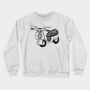 Scooter Black and white Crewneck Sweatshirt